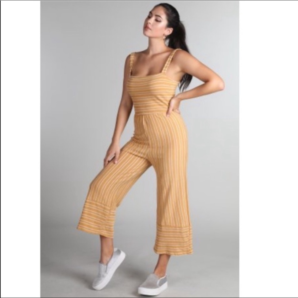 Caution to the Wind Striped Romper